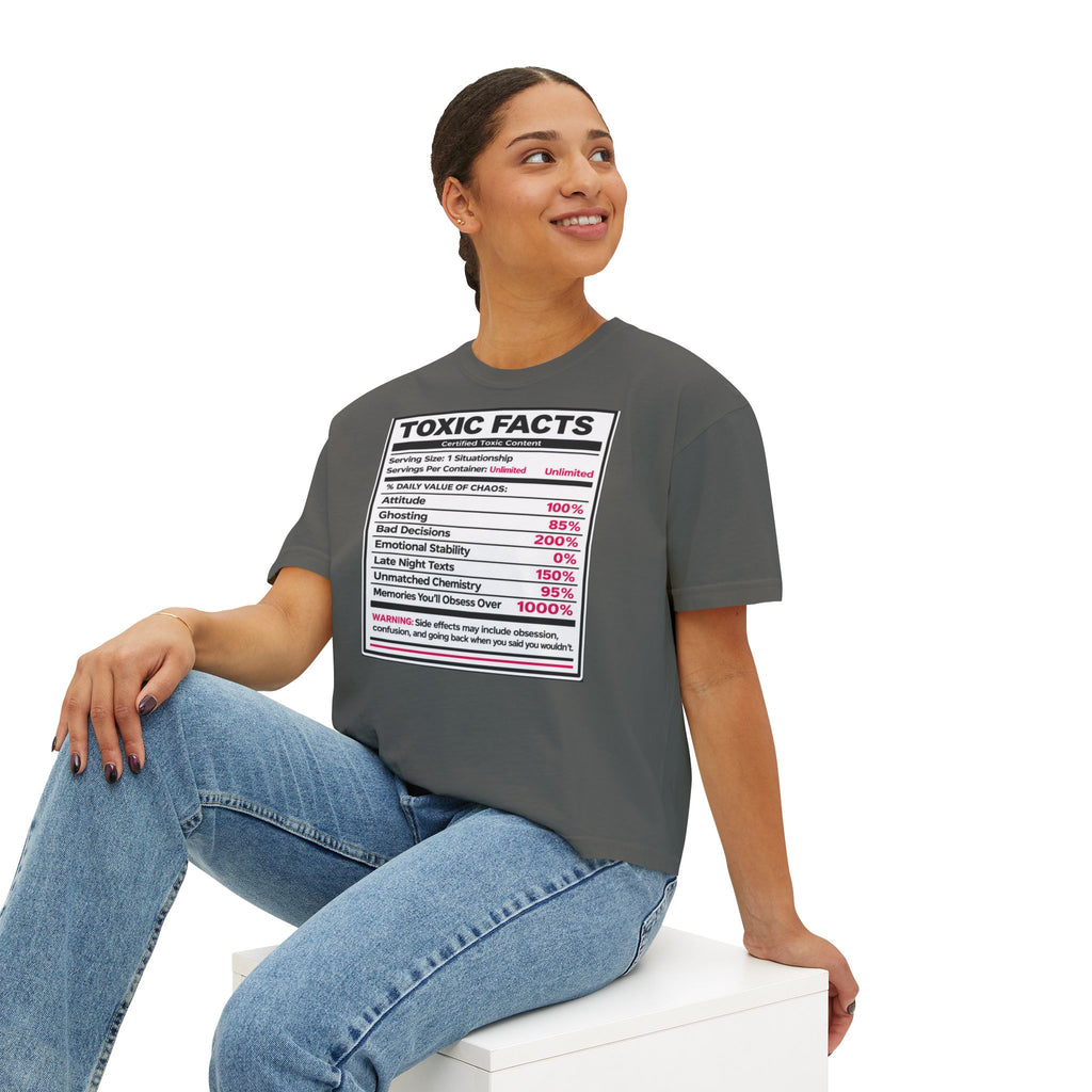 Toxic Facts Graphic Tee — Funny “Toxic Facts” Nutrition Label Shirt