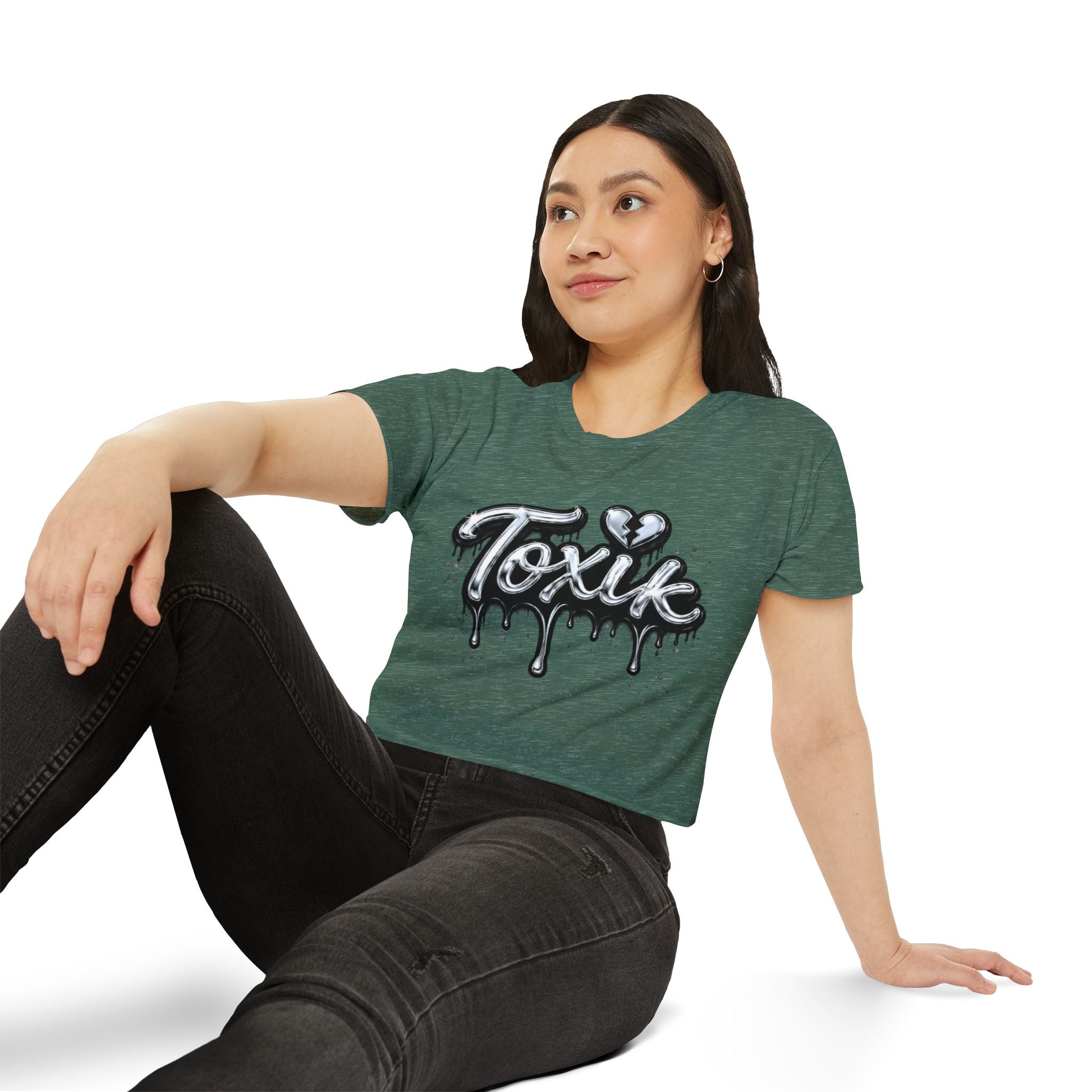Toxik Drip Crop Top — Women's Festival Graphic Tee