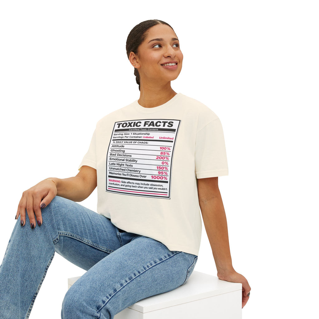 Toxic Facts Graphic Tee — Funny “Toxic Facts” Nutrition Label Shirt