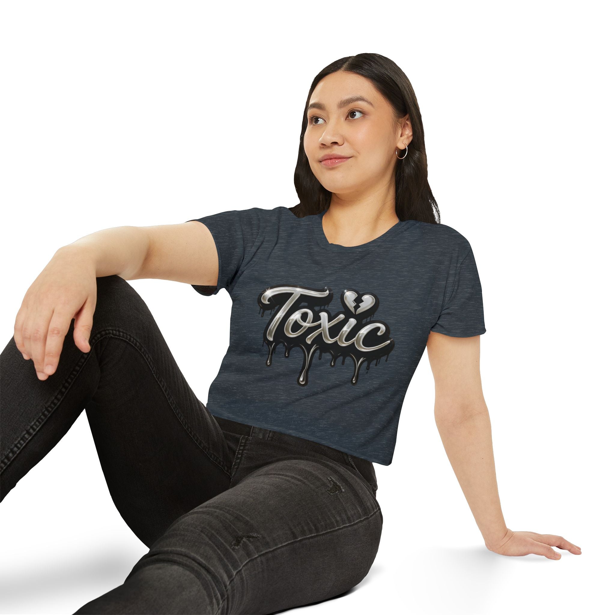 Toxic Drip Crop Top — Women's Festival Graphic Tee