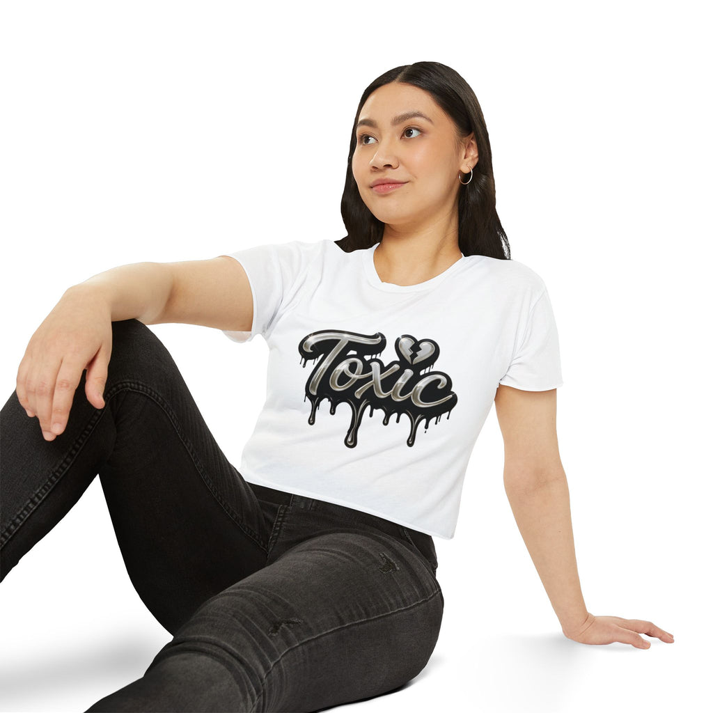 Toxic Drip Crop Top — Women's Festival Graphic Tee