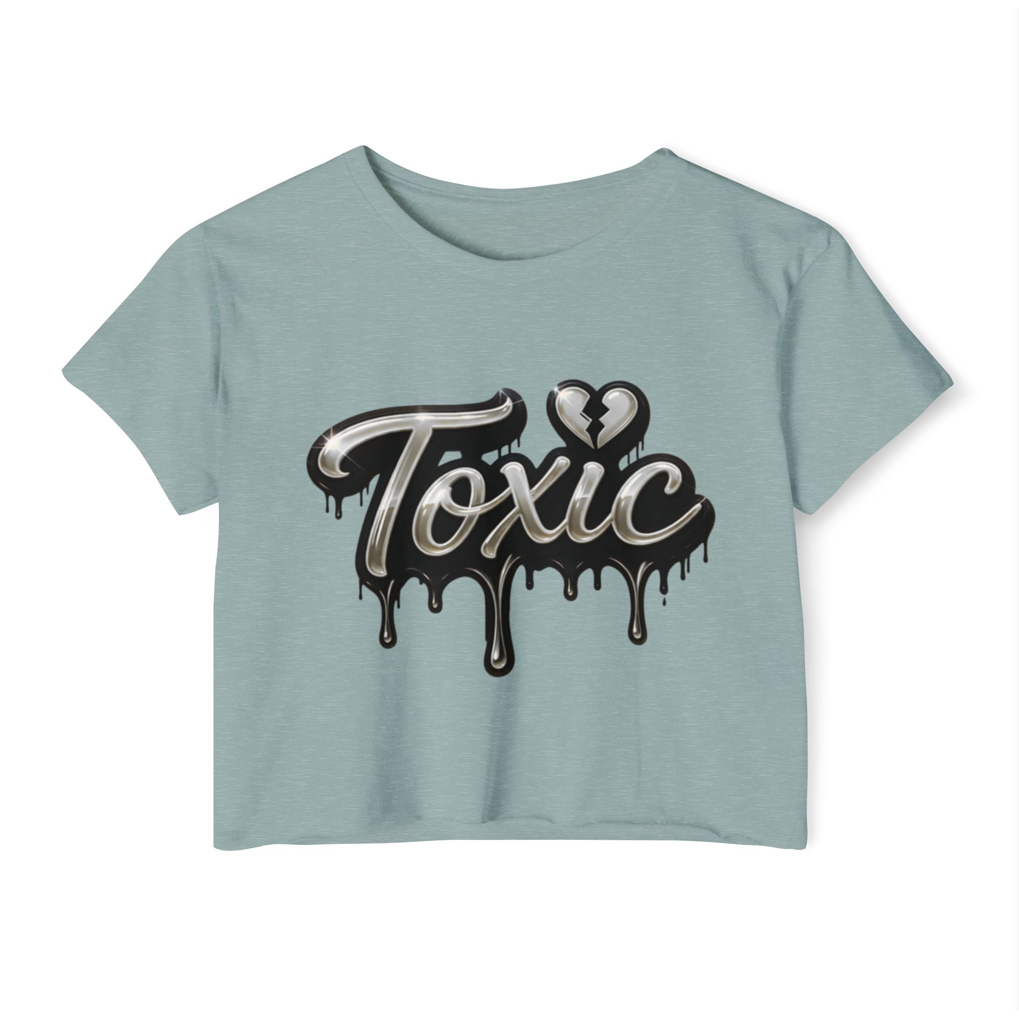 Toxic Drip Crop Top — Women's Festival Graphic Tee
