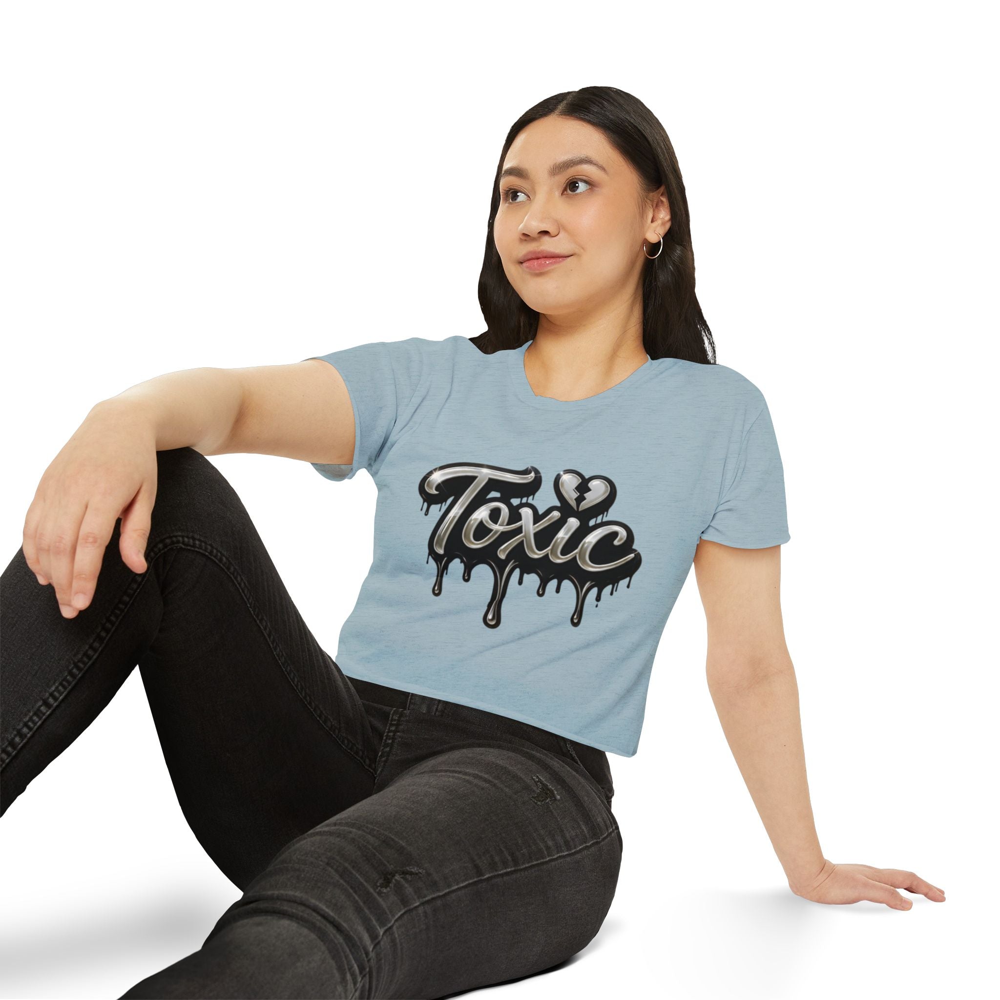 Toxic Drip Crop Top — Women's Festival Graphic Tee