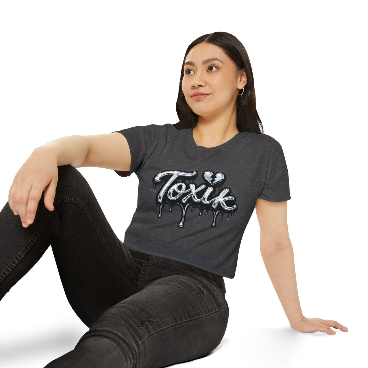 Toxik Drip Crop Top — Women's Festival Graphic Tee