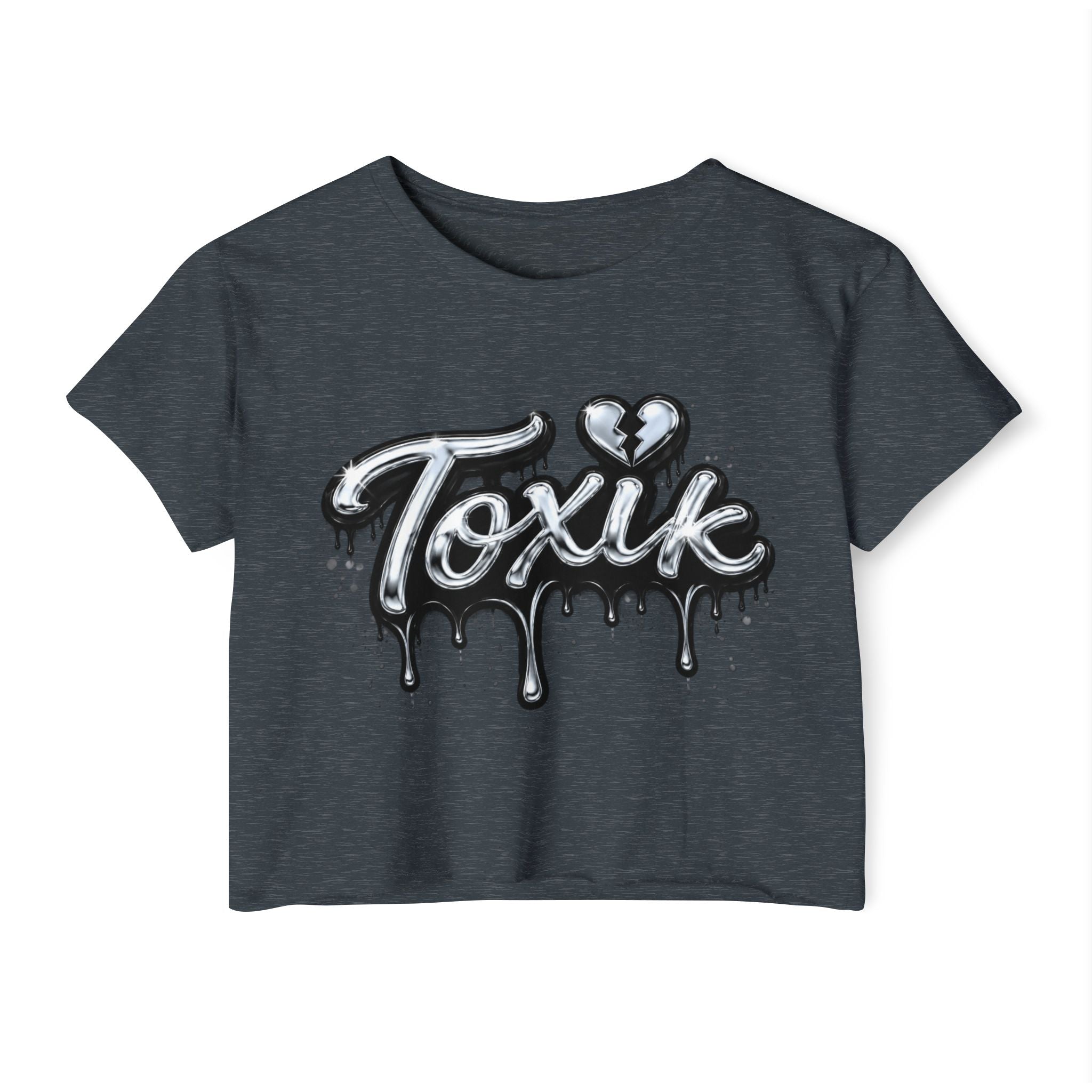 Toxik Drip Crop Top — Women's Festival Graphic Tee