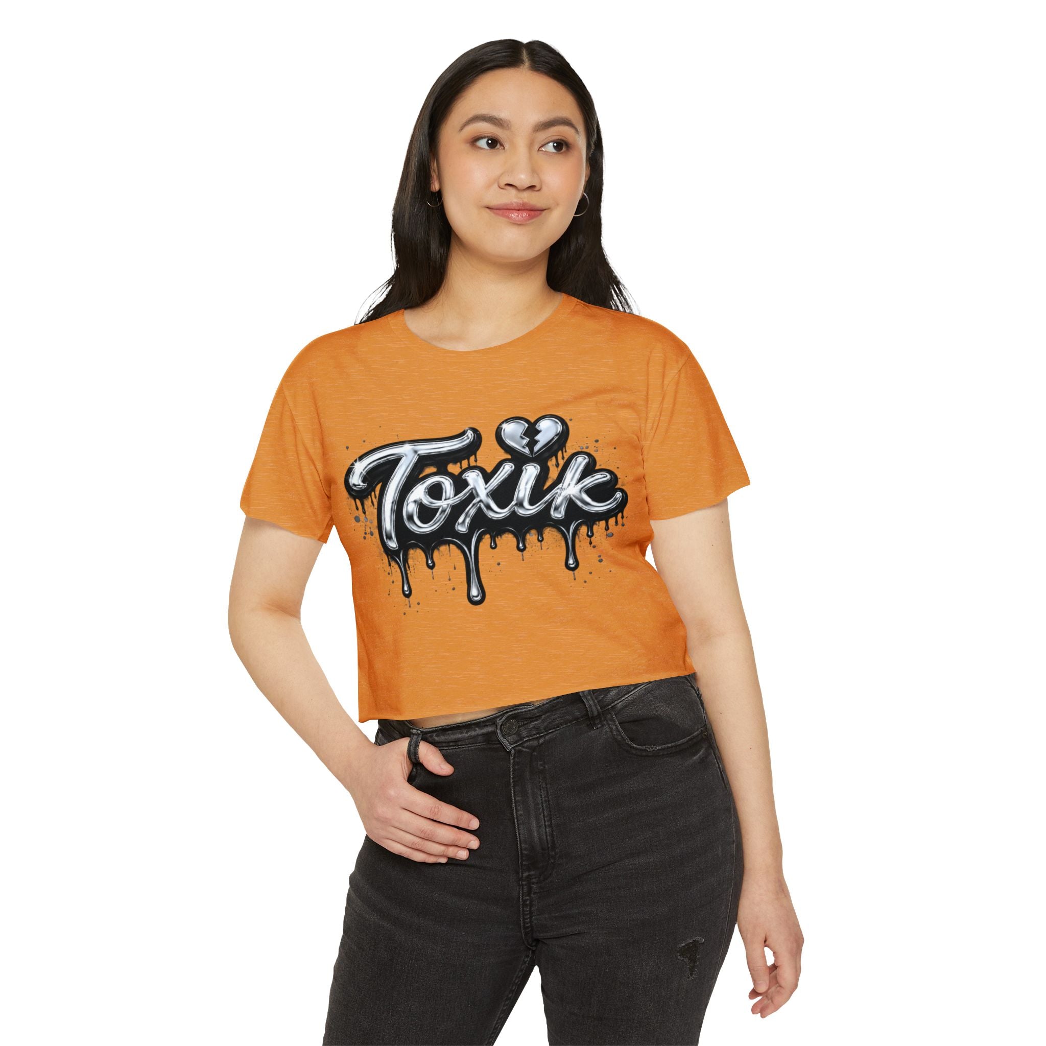 Toxik Drip Crop Top — Women's Festival Graphic Tee