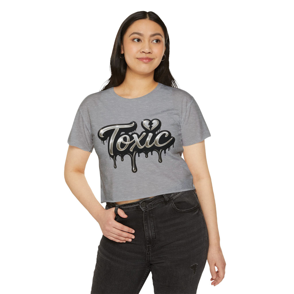 Toxic Drip Crop Top — Women's Festival Graphic Tee