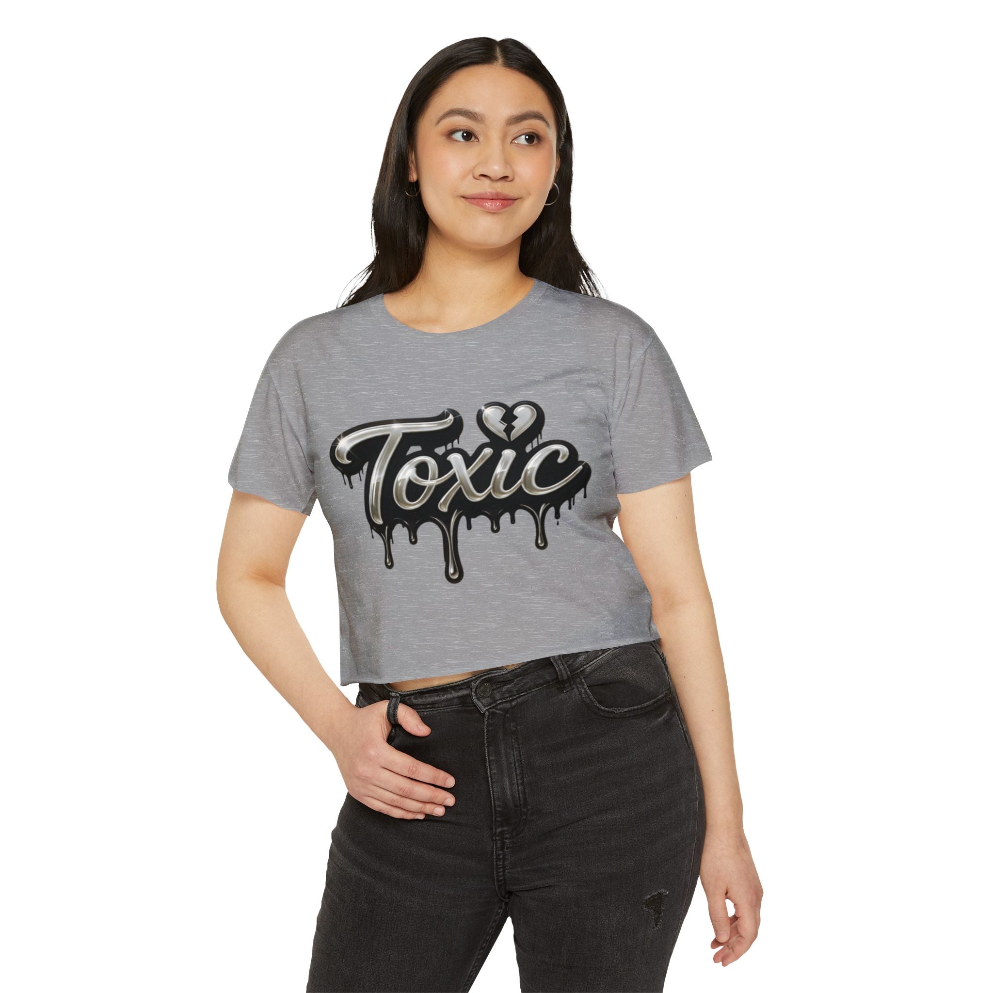 Toxic Drip Crop Top — Women's Festival Graphic Tee