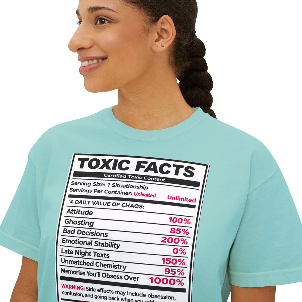 Toxic Facts Graphic Tee — Funny “Toxic Facts” Nutrition Label Shirt