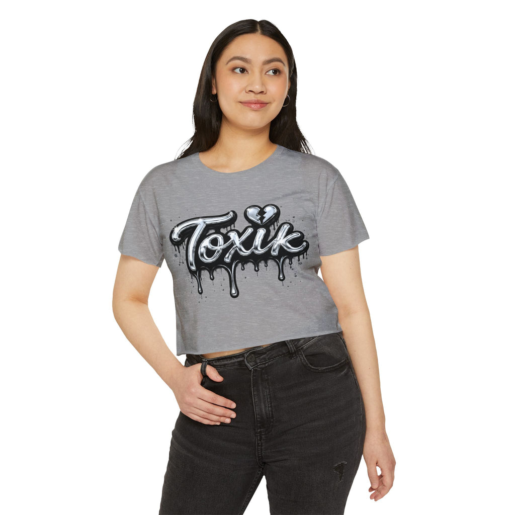 Toxik Drip Crop Top — Women's Festival Graphic Tee