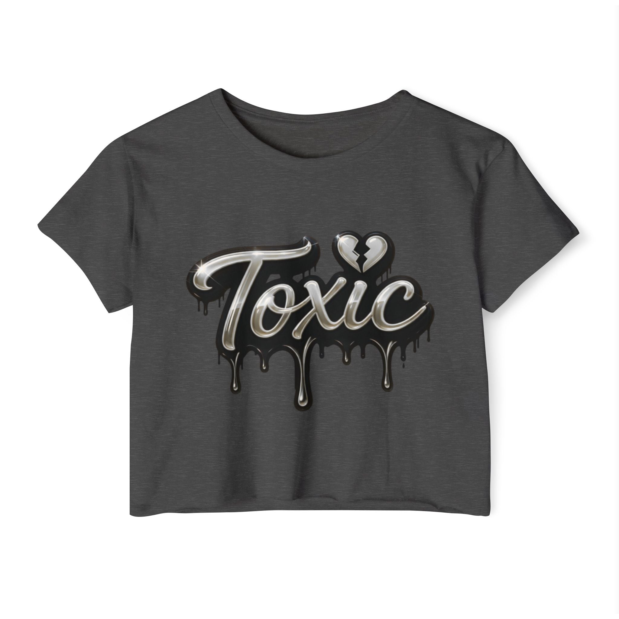 Toxic Drip Crop Top — Women's Festival Graphic Tee