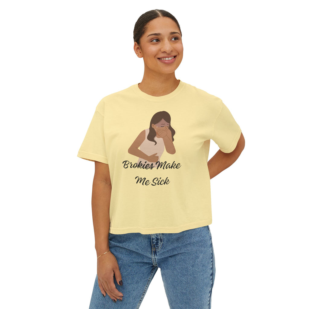 Brokies Make Me Sick | The "Allergy Warning" Boxy Tee