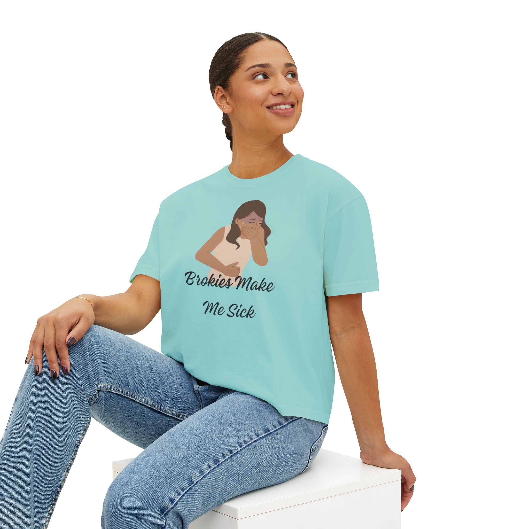 Brokies Make Me Sick | The "Allergy Warning" Boxy Tee