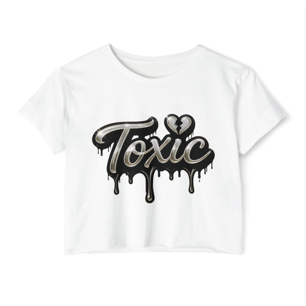 Toxic Drip Crop Top — Women's Festival Graphic Tee