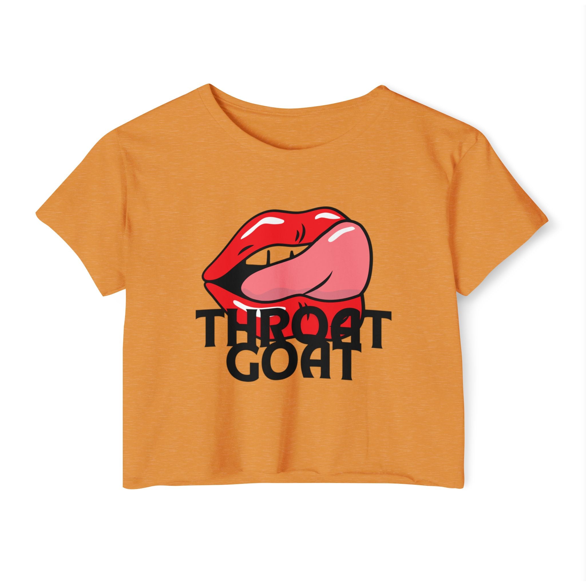 Throat Goat Crop Top — Edgy Festival Women's Graphic Tee