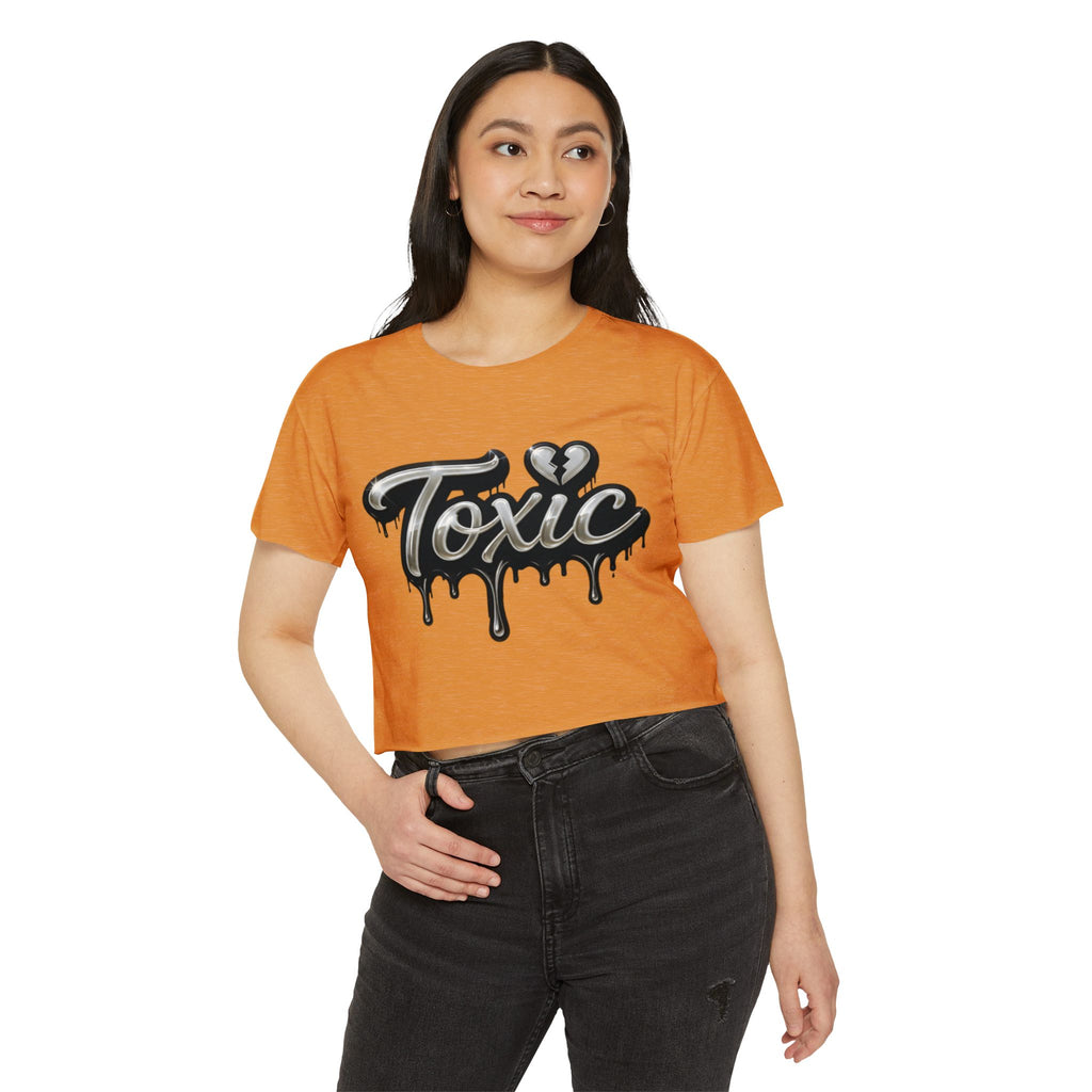Toxic Drip Crop Top — Women's Festival Graphic Tee