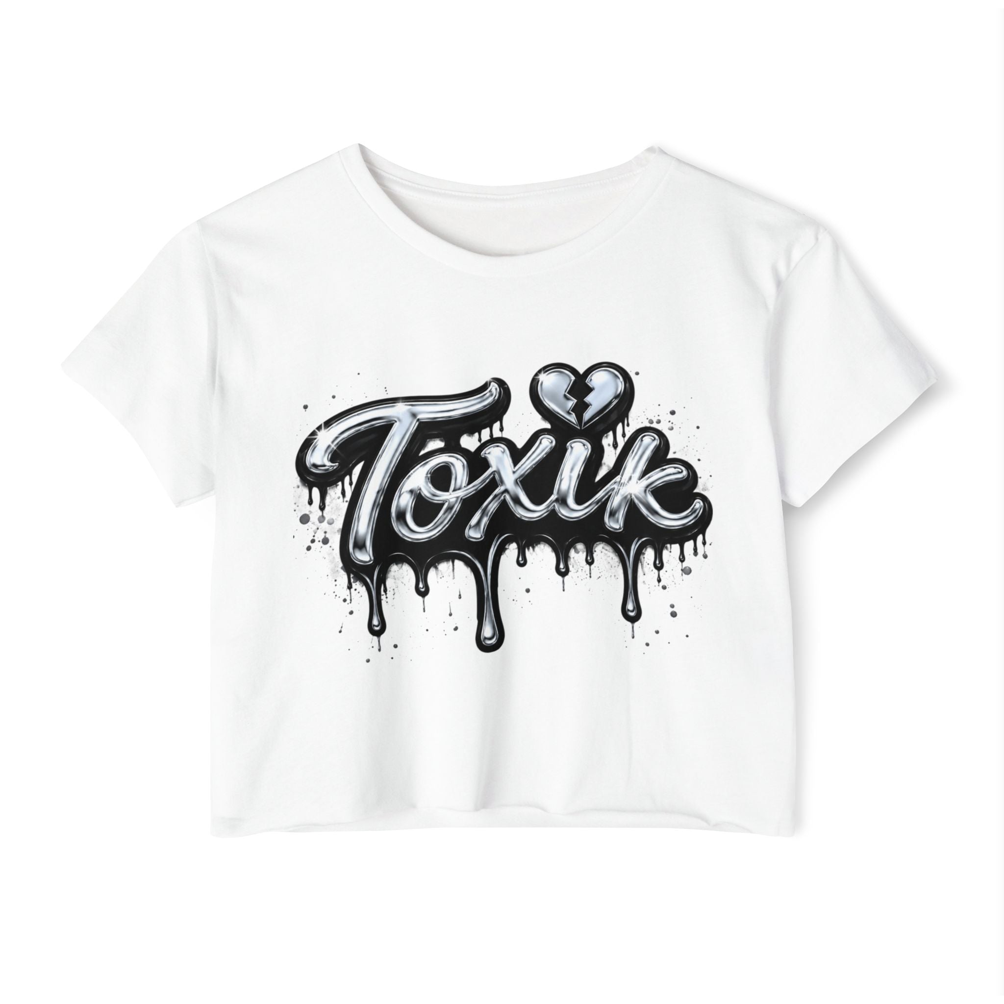 Toxik Drip Crop Top — Women's Festival Graphic Tee