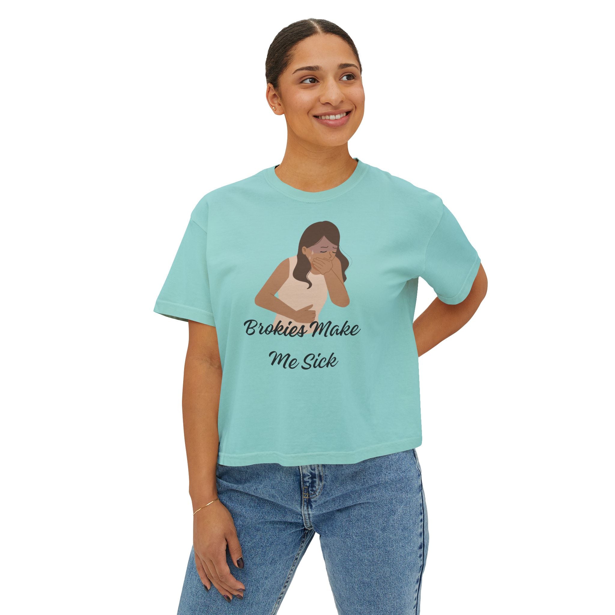 Brokies Make Me Sick | The "Allergy Warning" Boxy Tee