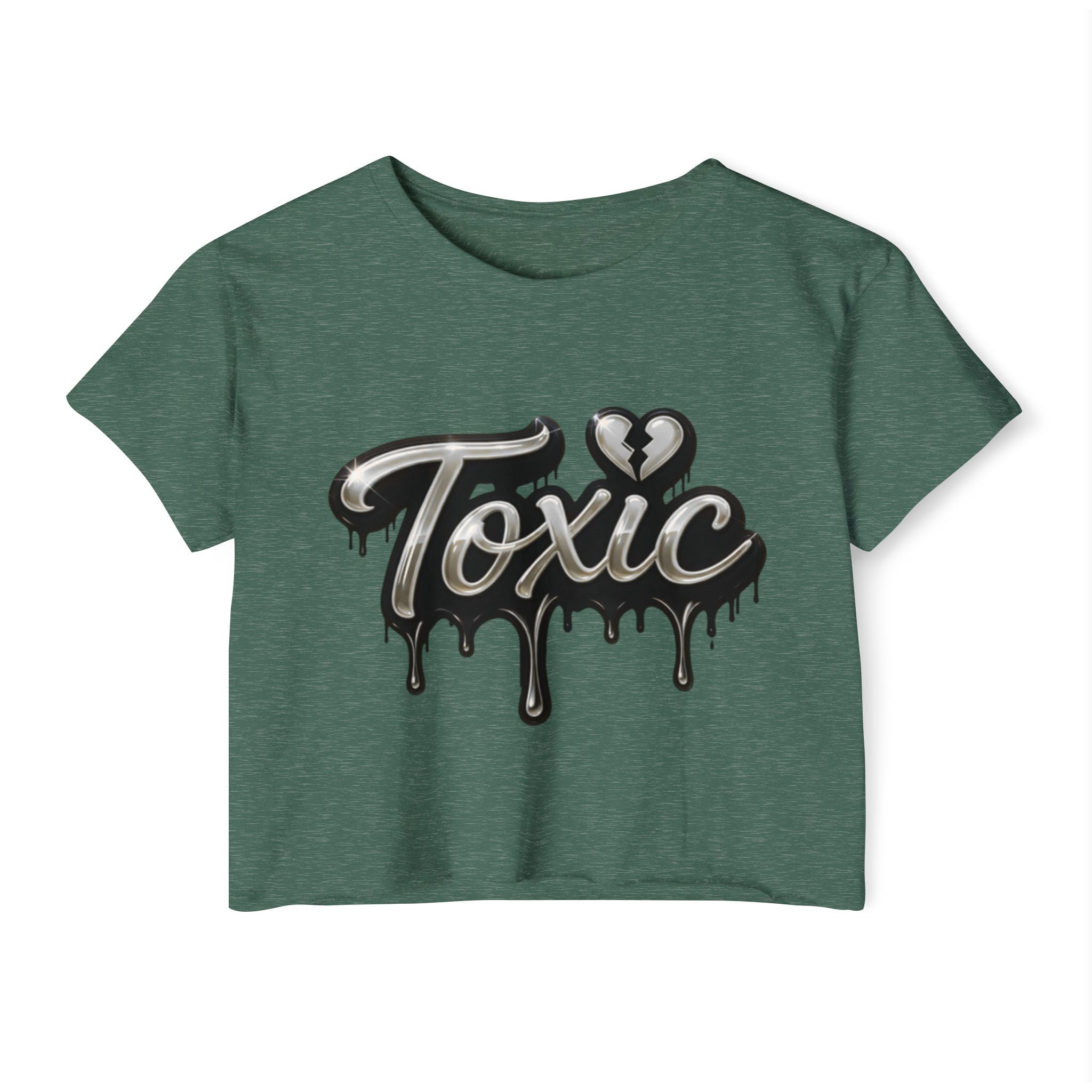 Toxic Drip Crop Top — Women's Festival Graphic Tee