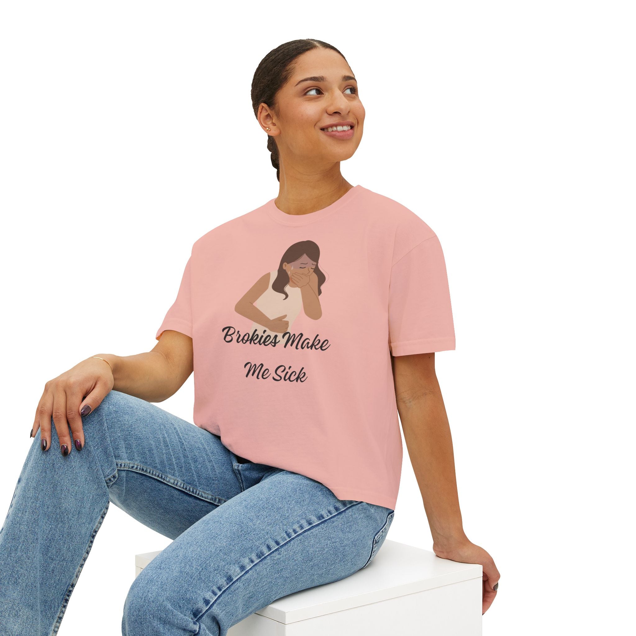 Brokies Make Me Sick | The "Allergy Warning" Boxy Tee