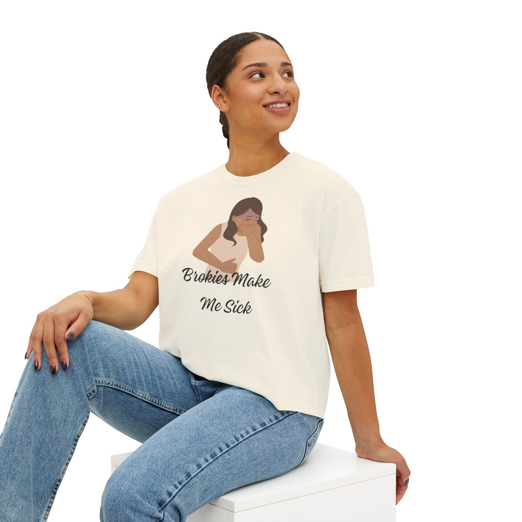 Brokies Make Me Sick | The "Allergy Warning" Boxy Tee