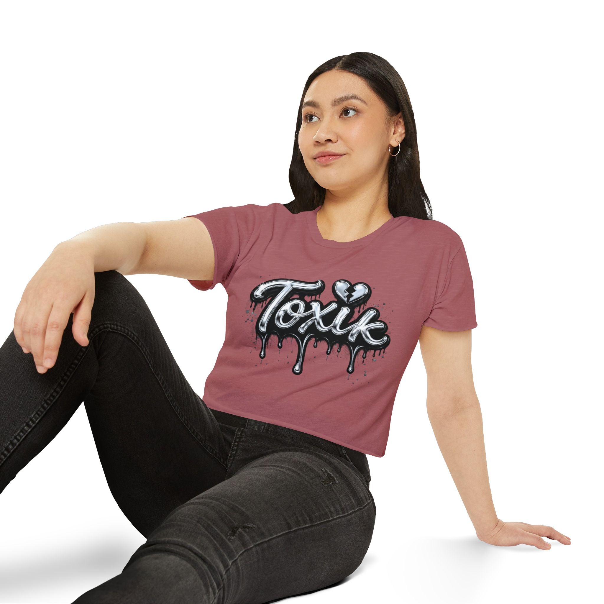 Toxik Drip Crop Top — Women's Festival Graphic Tee