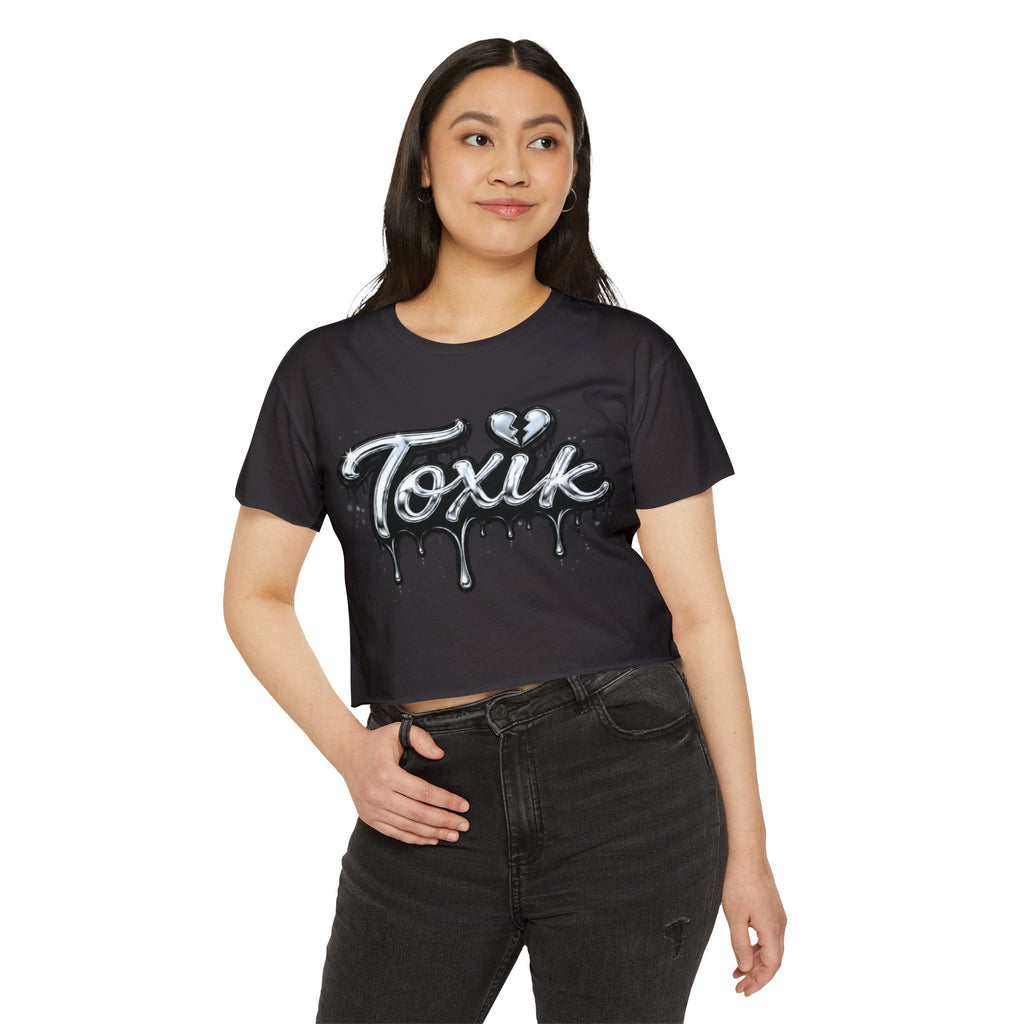 Toxik Drip Crop Top — Women's Festival Graphic Tee