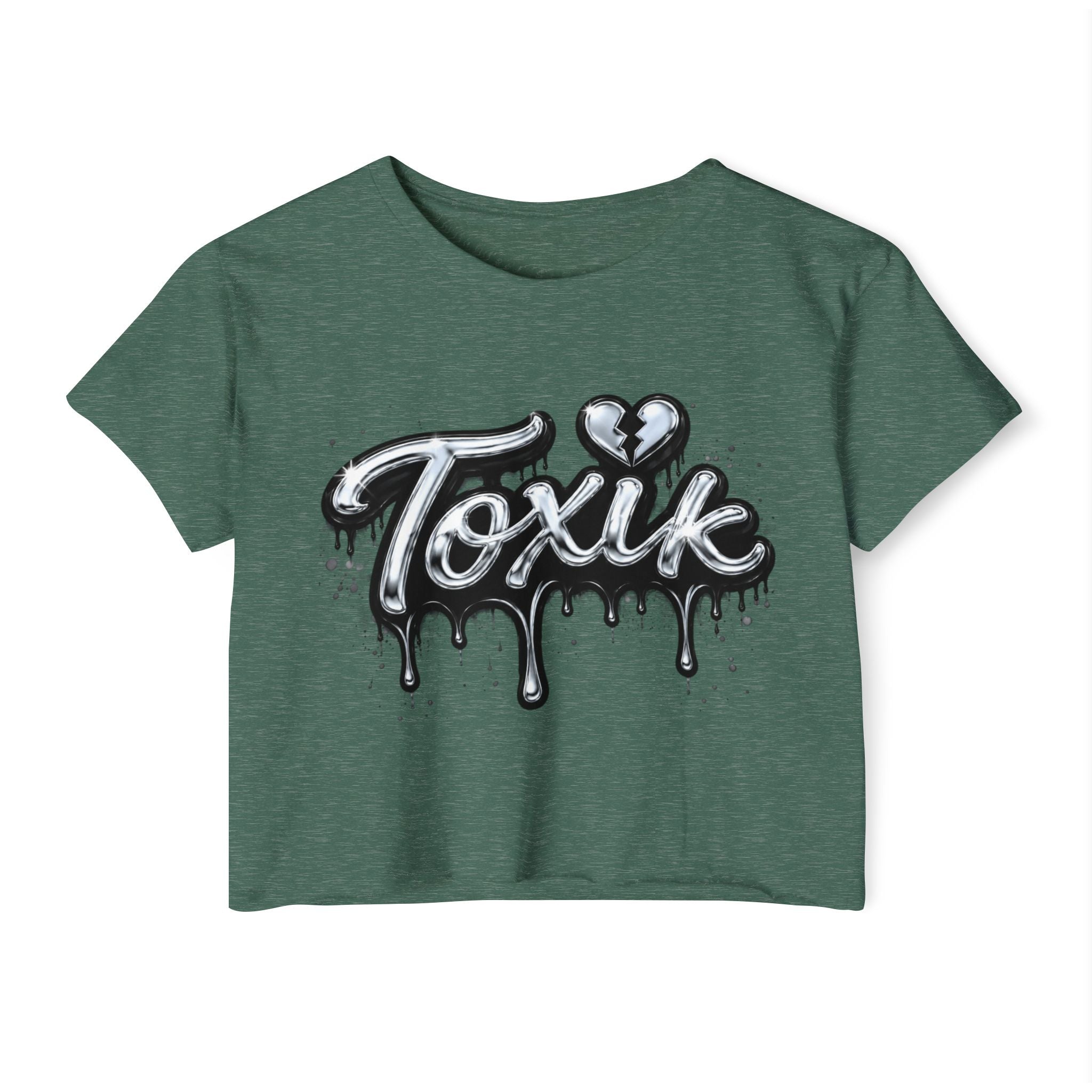 Toxik Drip Crop Top — Women's Festival Graphic Tee