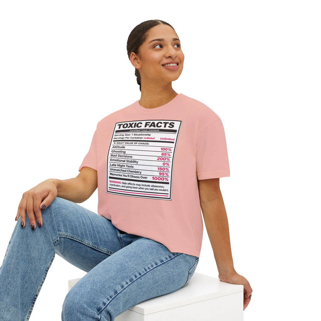 Toxic Facts Graphic Tee — Funny “Toxic Facts” Nutrition Label Shirt