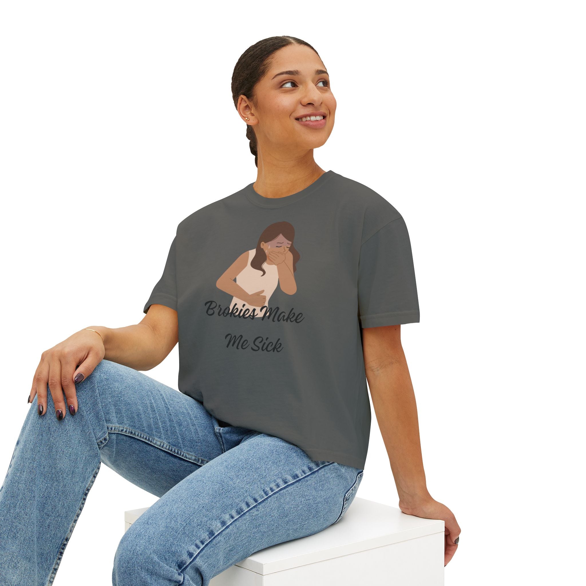 Brokies Make Me Sick | The "Allergy Warning" Boxy Tee