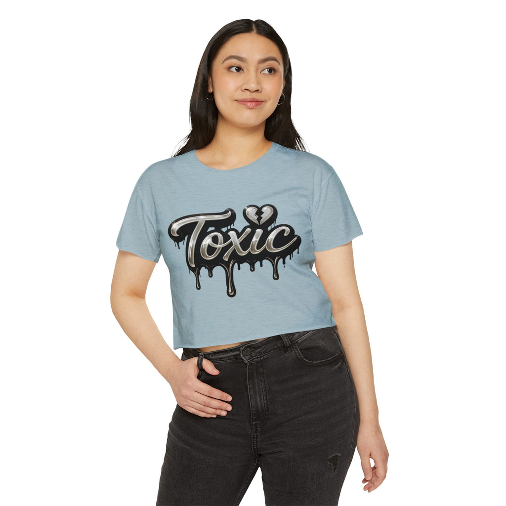 Toxic Drip Crop Top — Women's Festival Graphic Tee