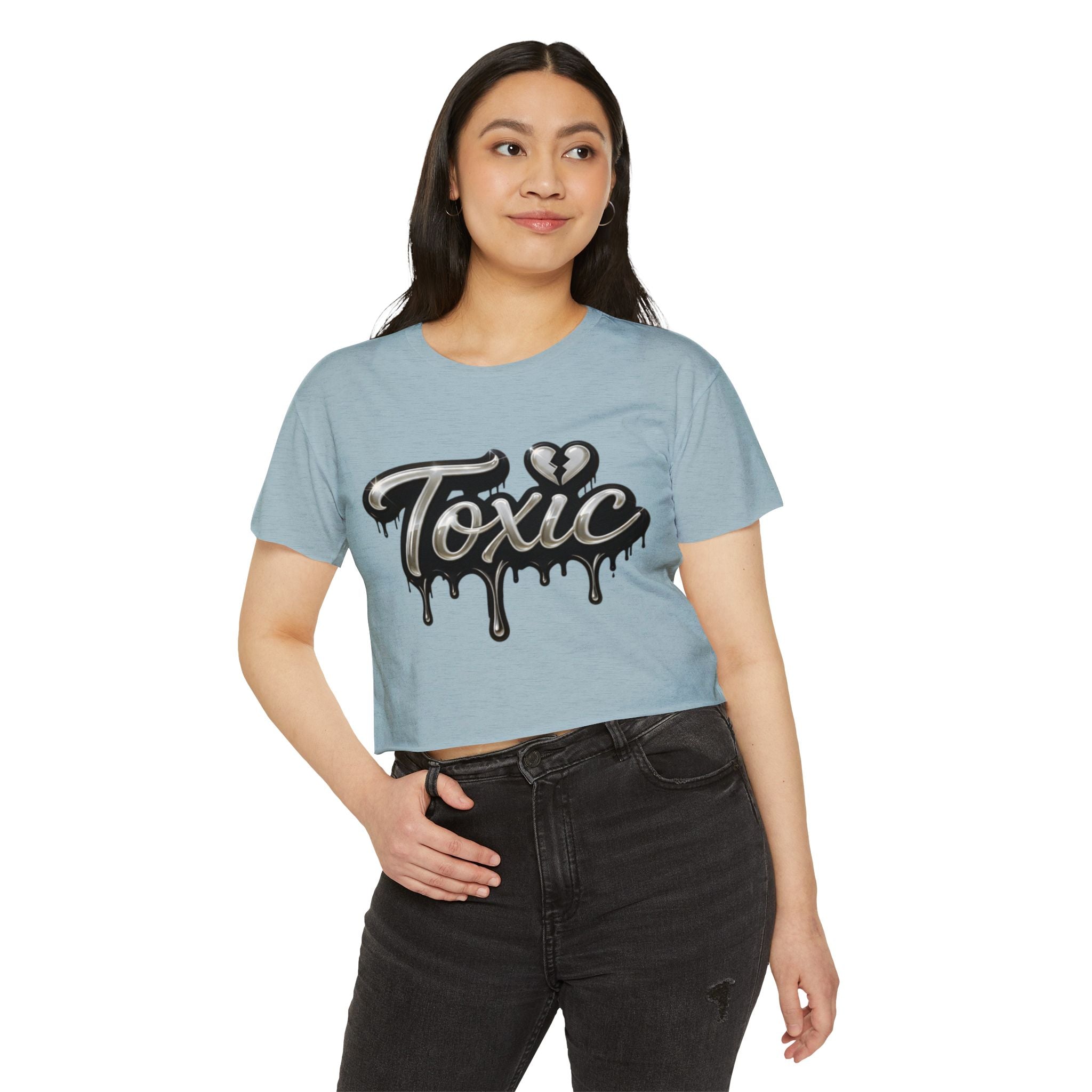 Toxic Drip Crop Top — Women's Festival Graphic Tee