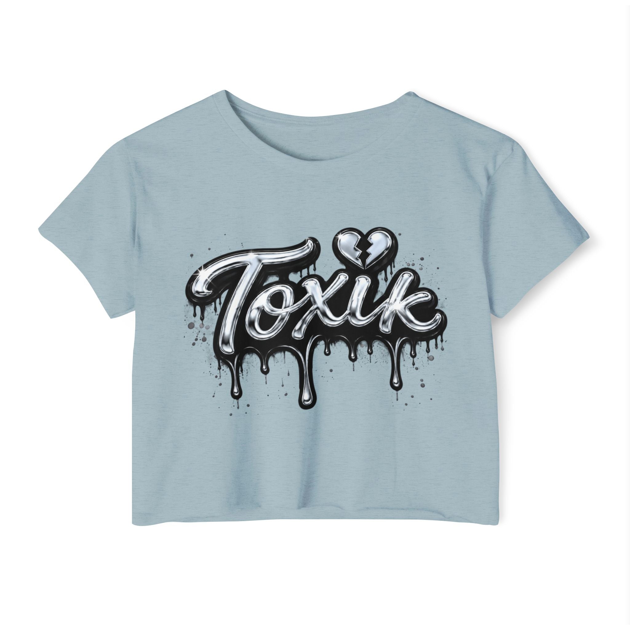 Toxik Drip Crop Top — Women's Festival Graphic Tee
