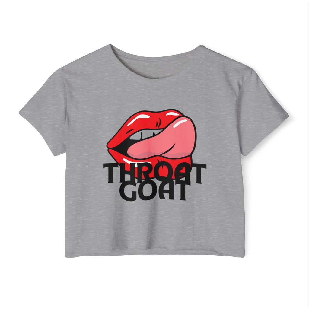 Throat Goat Crop Top — Edgy Festival Women's Graphic Tee