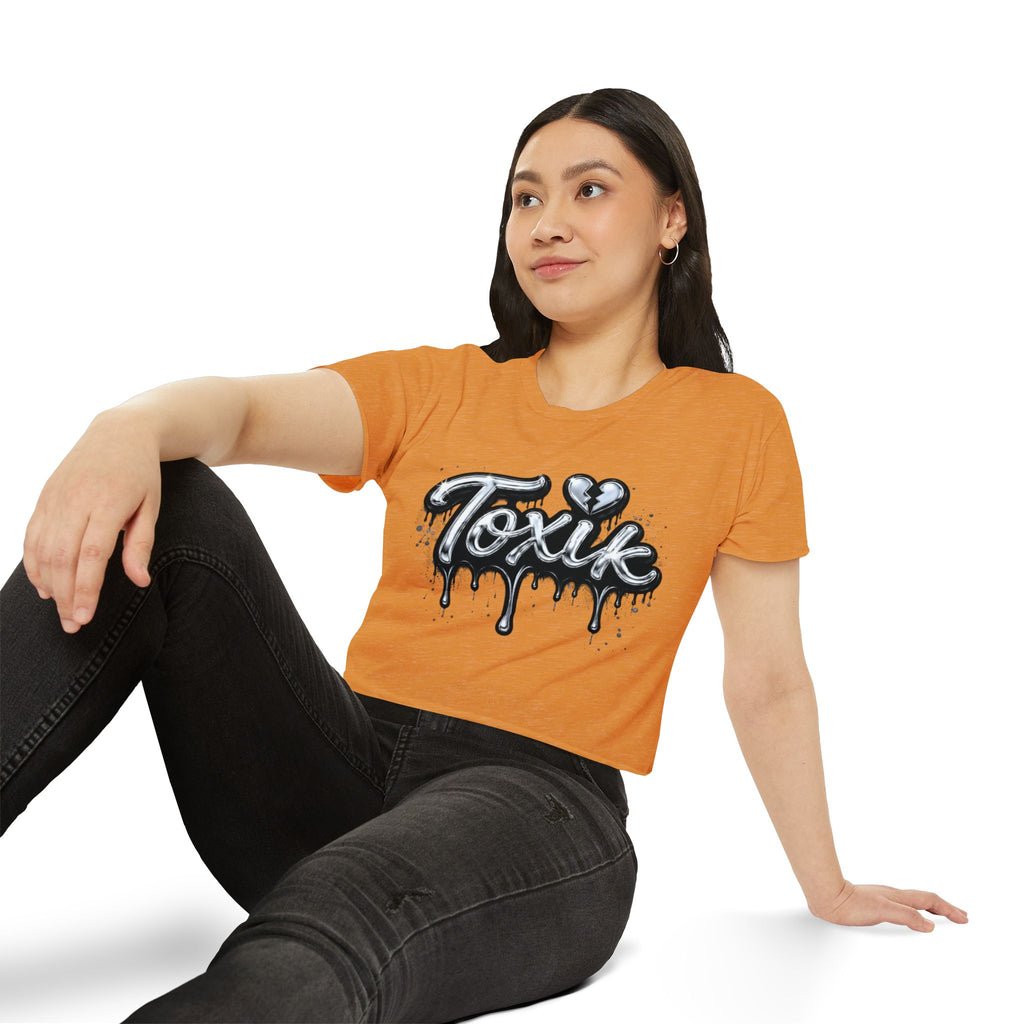 Toxik Drip Crop Top — Women's Festival Graphic Tee