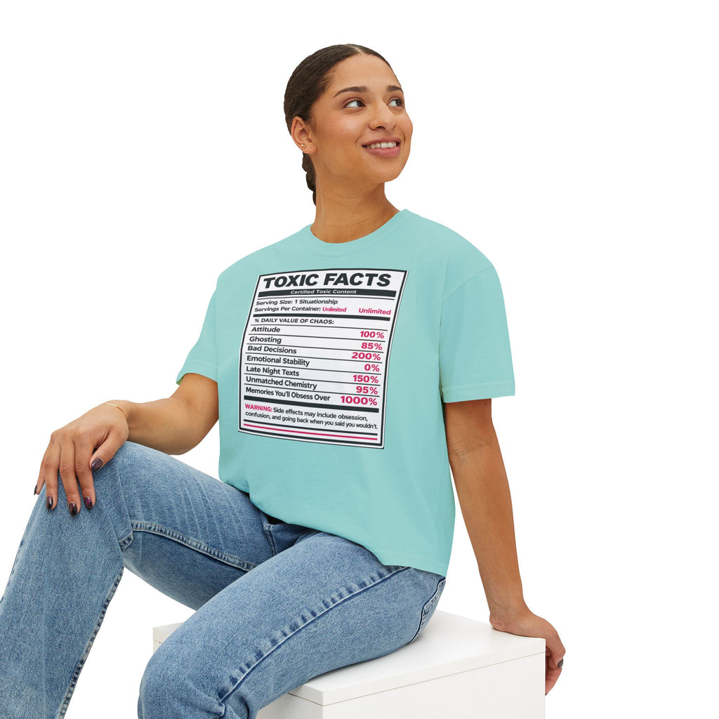 Toxic Facts Graphic Tee — Funny “Toxic Facts” Nutrition Label Shirt