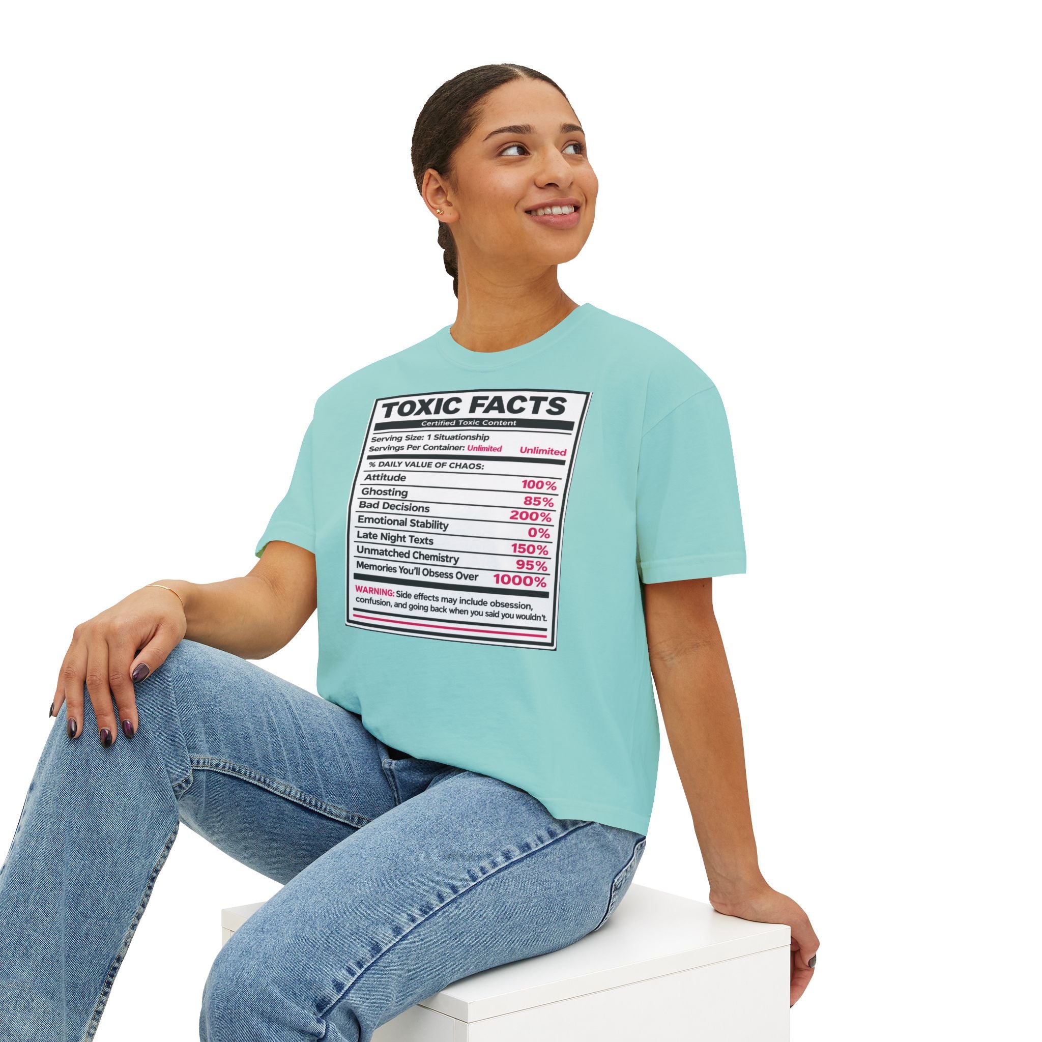 Toxic Facts Graphic Tee — Funny “Toxic Facts” Nutrition Label Shirt