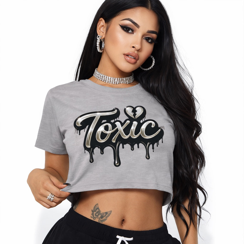 Toxic Drip Crop Top — Women's Festival Graphic Tee