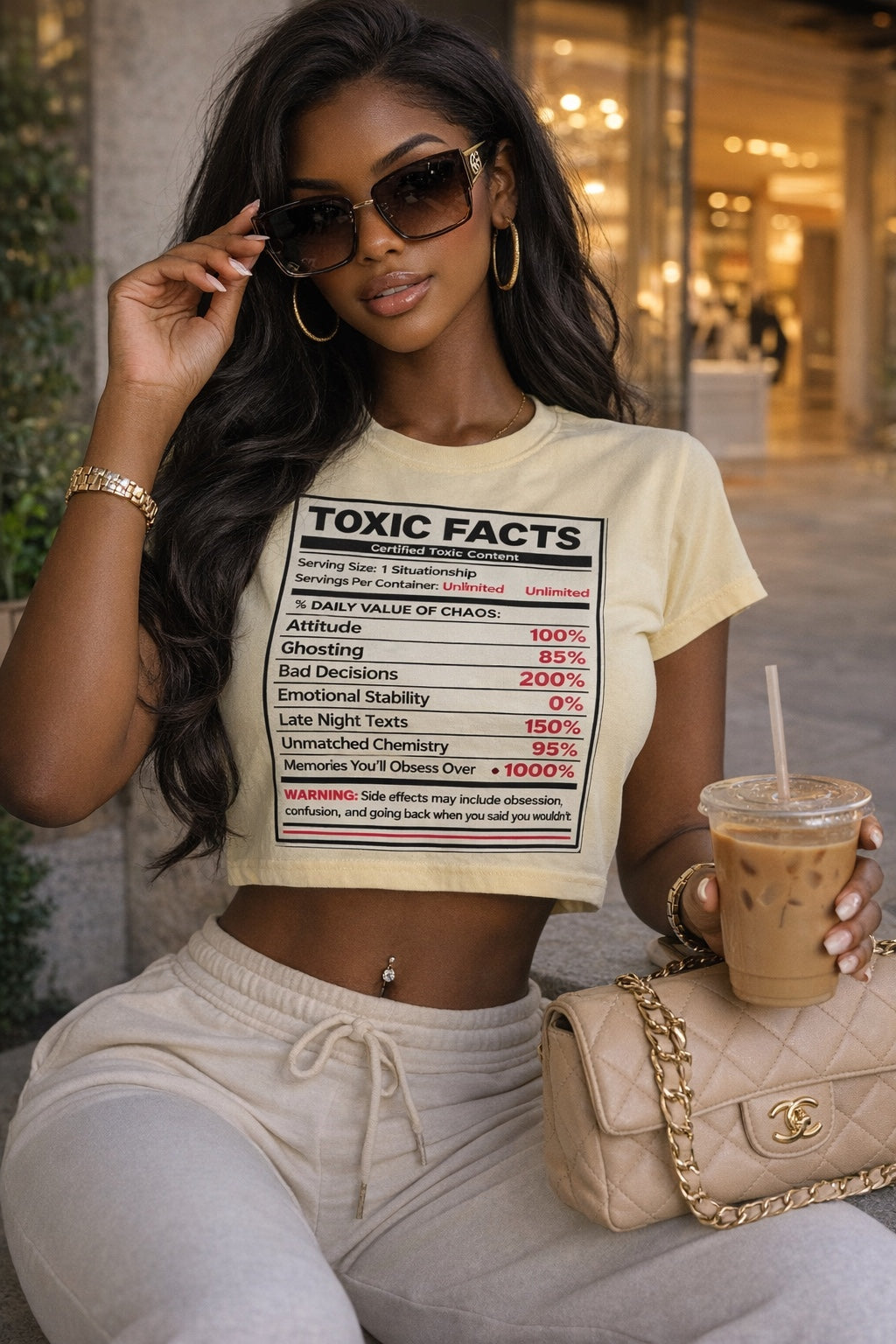 Toxic Facts Graphic Tee — Funny “Toxic Facts” Nutrition Label Shirt