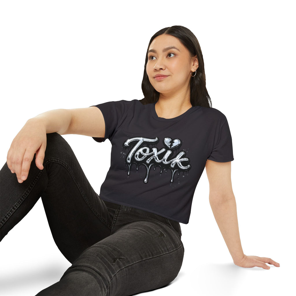 Toxik Drip Crop Top — Women's Festival Graphic Tee