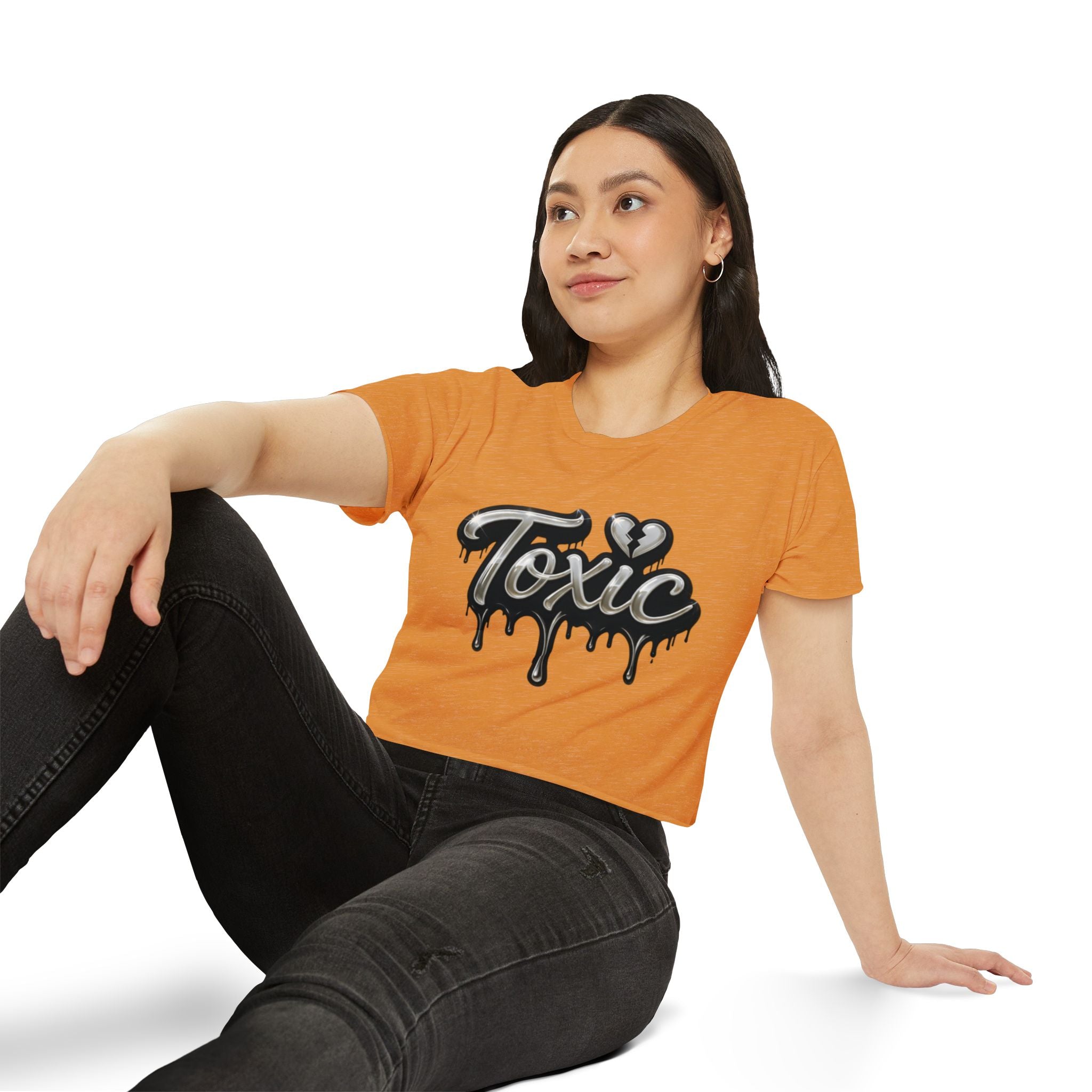 Toxic Drip Crop Top — Women's Festival Graphic Tee