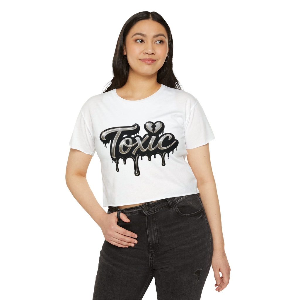 Toxic Drip Crop Top — Women's Festival Graphic Tee