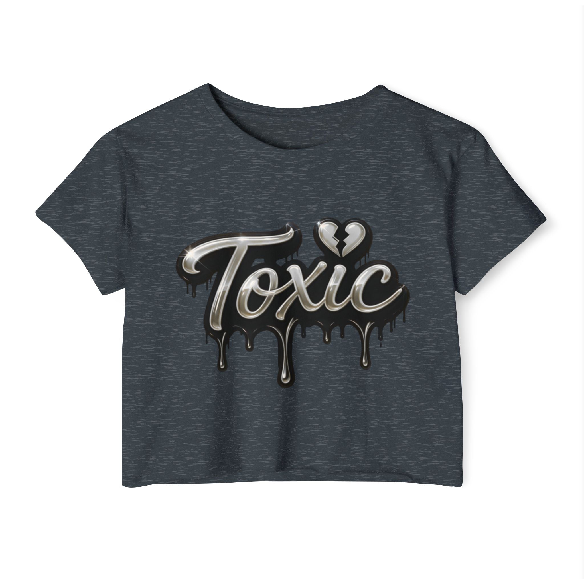 Toxic Drip Crop Top — Women's Festival Graphic Tee