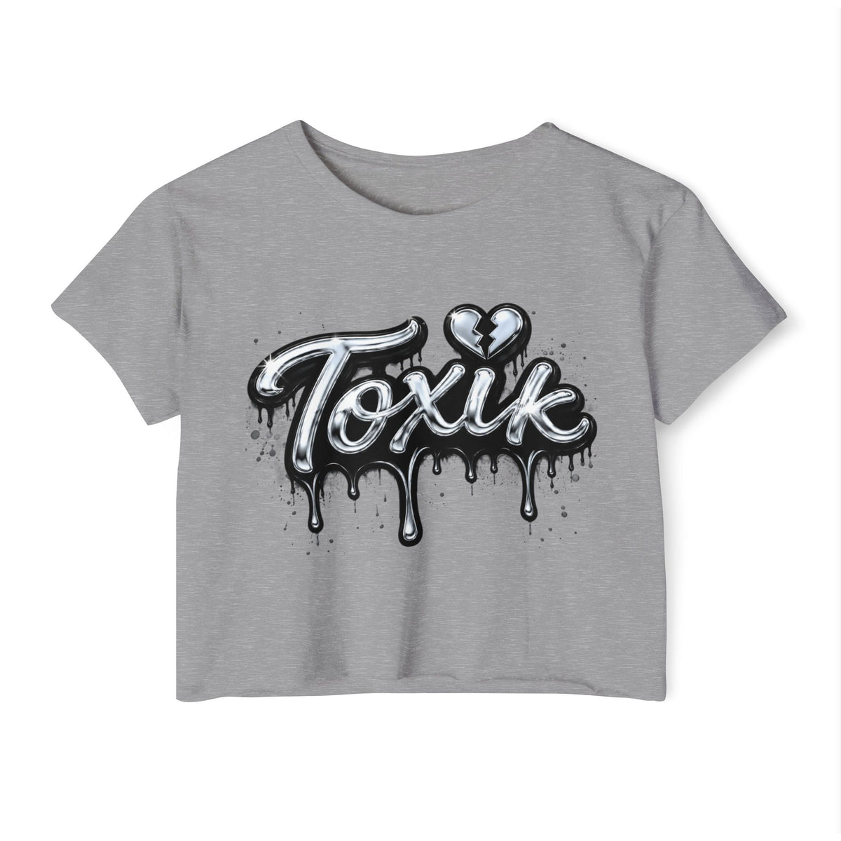 Toxik Drip Crop Top — Women's Festival Graphic Tee