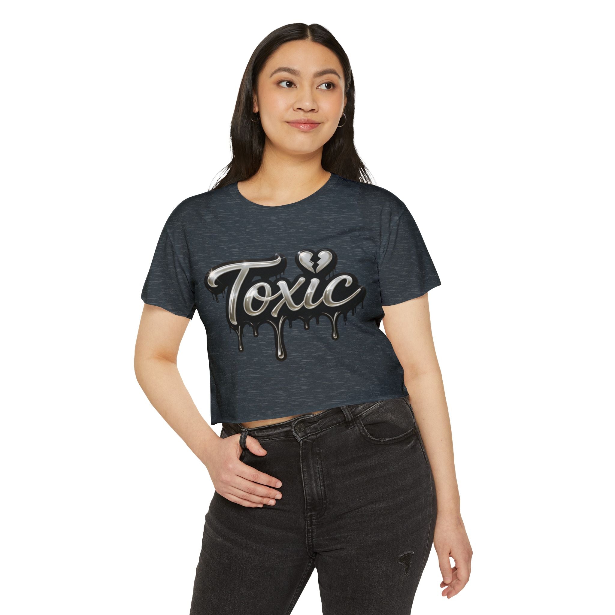 Toxic Drip Crop Top — Women's Festival Graphic Tee