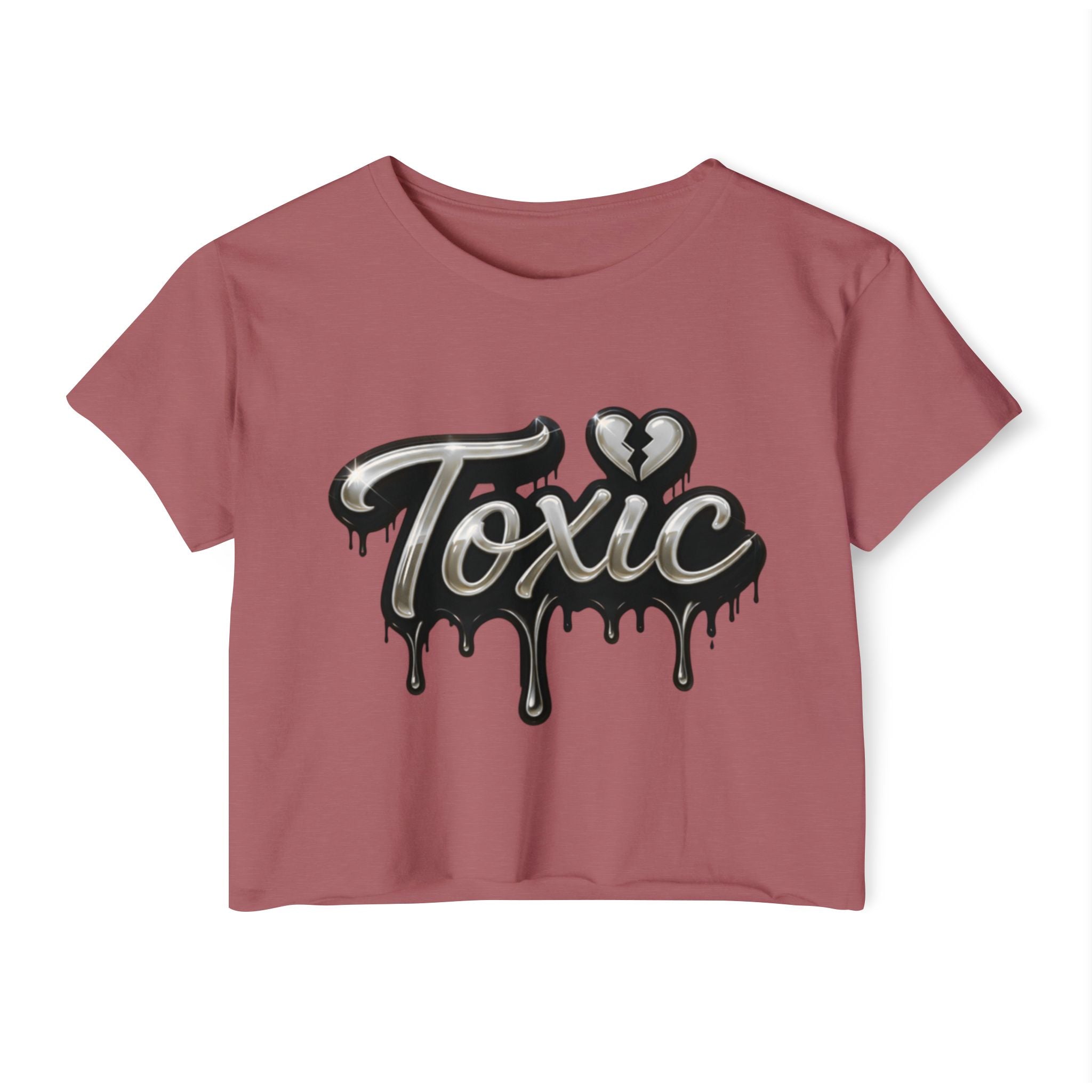 Toxic Drip Crop Top — Women's Festival Graphic Tee