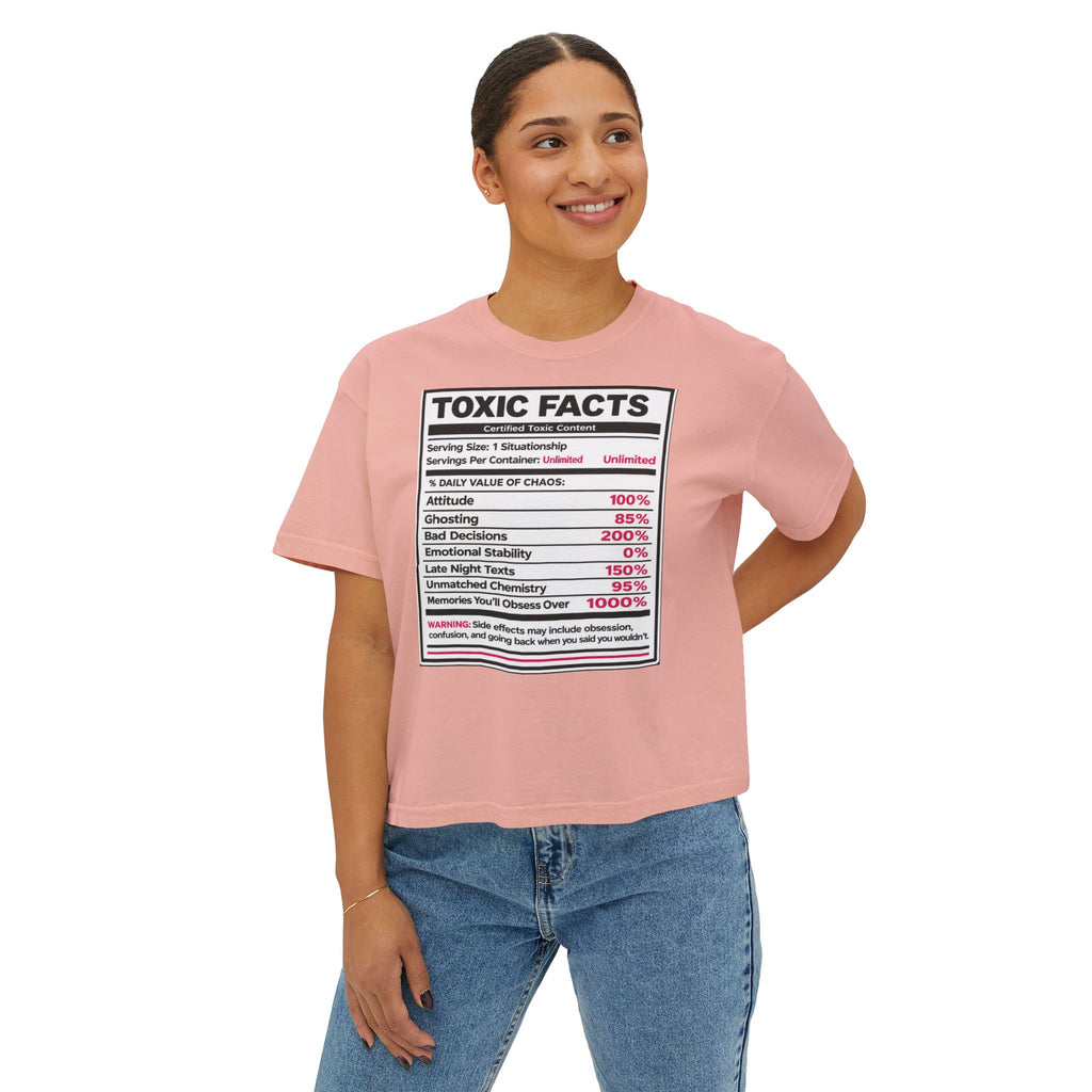 Toxic Facts Graphic Tee — Funny “Toxic Facts” Nutrition Label Shirt