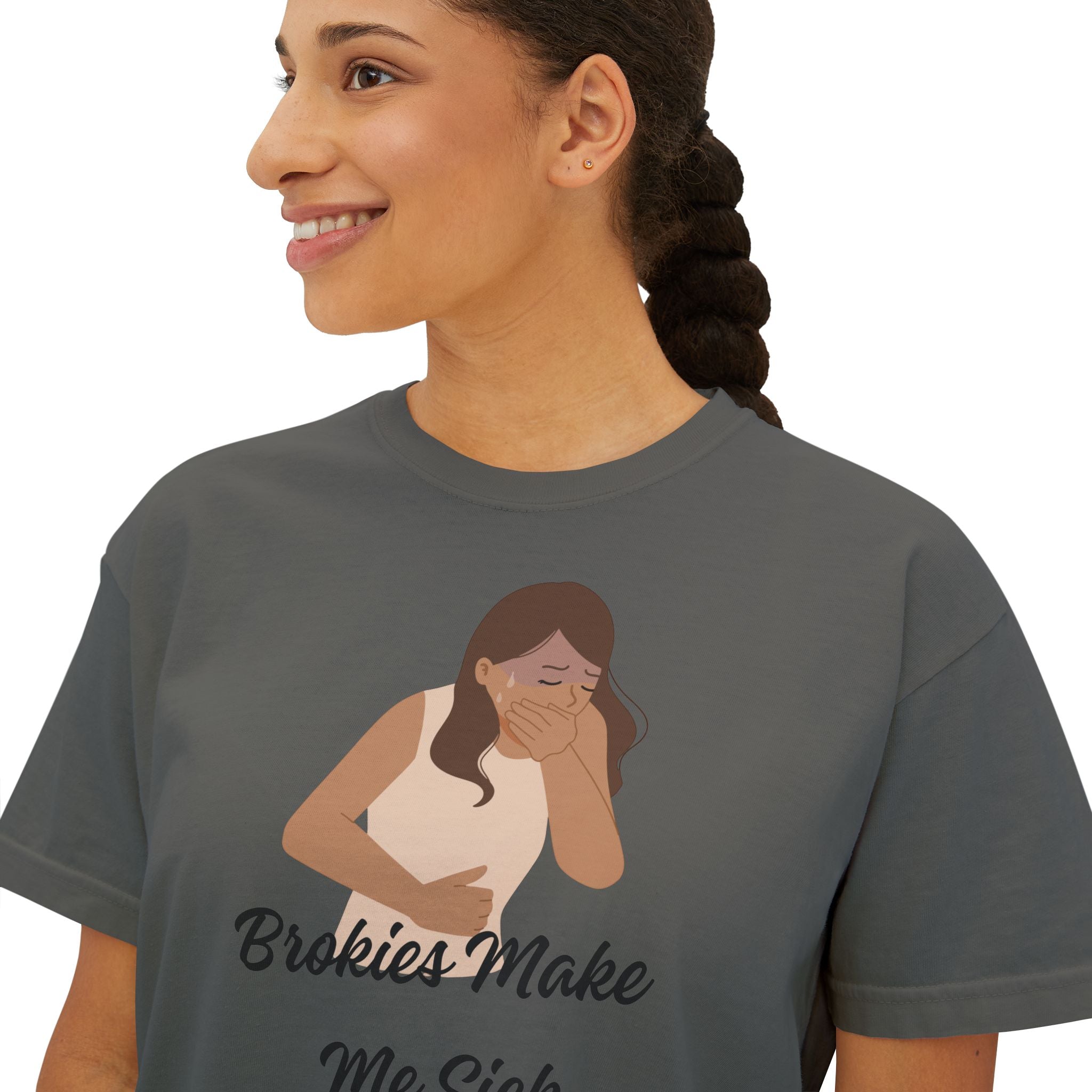 Brokies Make Me Sick | The "Allergy Warning" Boxy Tee