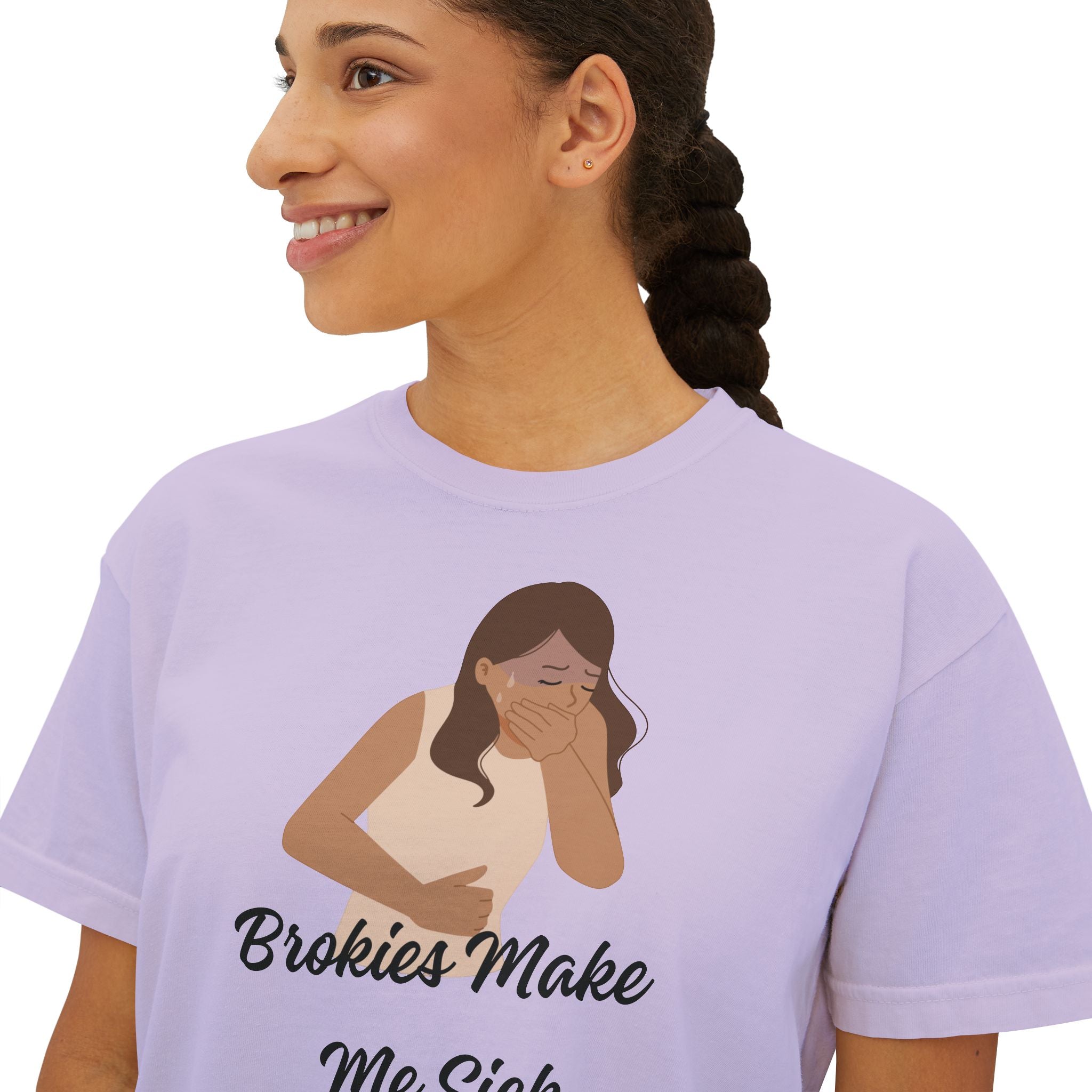 Brokies Make Me Sick | The "Allergy Warning" Boxy Tee