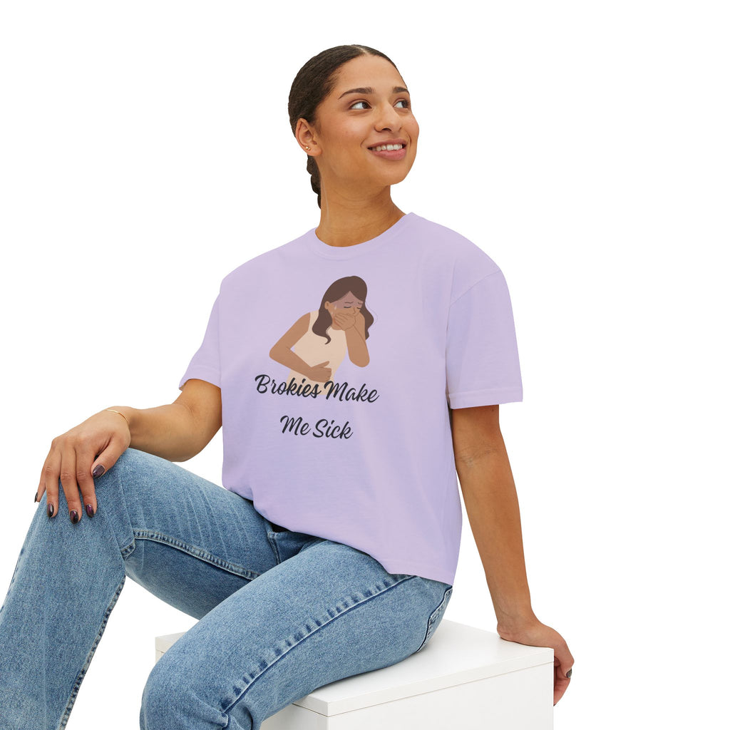 Brokies Make Me Sick | The "Allergy Warning" Boxy Tee